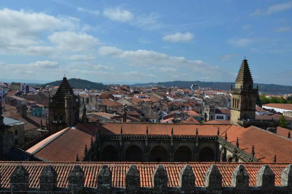A view over Santiago de Compostela from the cathedral